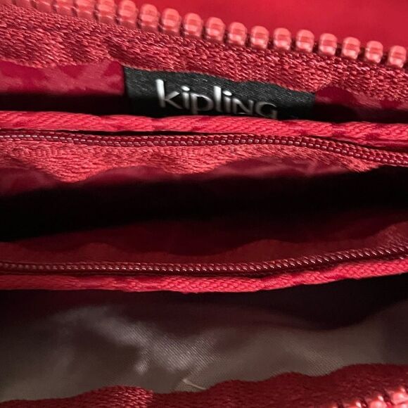 NWT Kipling Red Live Light Women's Zip Walking  Bag - Picture 8 of 9